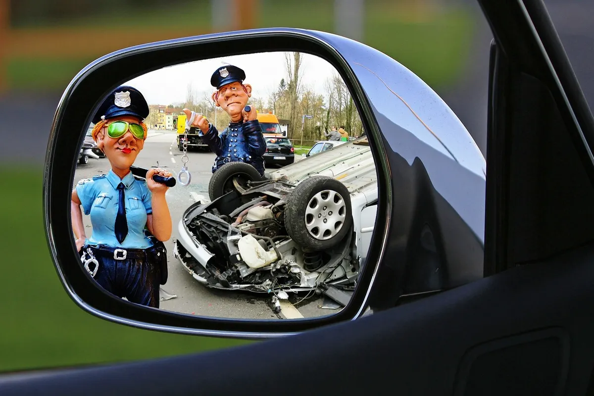 Diagrams illustrating accident reconstruction relevant to personal injury law discussions.